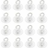 Aesco Şeffaf Cam Vantuzlu Askı Seti 16’lı, 4 cm x 4 cm Kompakt Tasarım, 4 cm Çap Güçlü Vakumlu Yapışma, Delme ve Vidalama Gerektirmez, Iz Bırakmadan Sökülebilir, Banyo Mutfak Duş Camı Fayans Için Uygun - 001-Renkli