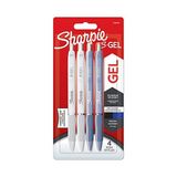 Aesco Sharpie S-Gel Jel Kalem 0.7 mm Uç, Buz Mavisi & Beyaz Inci 4'lü Paket, Siyah & Mavi Mürekkep - 41 Delft Blue