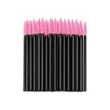 Aesco Shopexxtra 50’li Kaş ve Kirpik Tarama Fırçası, Tek Kullanımlık Maskara Spoolie Fırça Seti, Ipek Kirpik, Microblading ve Kalıcı Makyaj Için