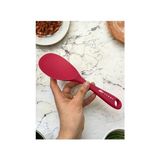 Aesco Silikon Kaşık Seti, 28 cm Uzun + 22 cm Kısa Kaşık, Isıya Dayanıklı, Fuşya, 2 Adet - 0,5 x 7 cm