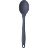 Aesco Silikon Servis ve Yemek Hazırlama Kaşığı, Yumuşak Uç, Komple Silikon, 27 Cm, Antrasit Kaşık, Yanmaz Yapışmaz, Tencere Çizmez, 1 Adet - 0,5 x 7 cm