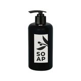 Aesco Sıvı Sabunluk Yuvarlak Plastik Pompalı 500 ml - Siyah