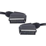 Aesco Siyah Scart - Scart Kablo, 21 Pin, 1.2 Metre, Erkek - Erkek Bağlantı - 1-Siyah