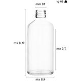Aesco Sızdırmaz Çelik Roll On Kapaklı Cam Şişe, 100 ml
