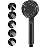 Aesco S&m Home 5 Fonksiyonlu Yüksek Basınçlı Ayarlanabilir Duş Başlığı (Siyah) - 1 kg