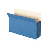 Aesco Smead Dosya Cebi, Düz Kesimli Tab, 12,5 cm Genişletme, Yasal Boyut, Mavi, Kutu Başına 10 (74235)