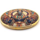 Aesco Solfera Anubis Antik Mısır Mitoloji Koleksiyon Metal Hатıra Parası, Altın/dore, CP004