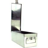 Aesco Stalwart Katlanır Saplı Kilit Kutusu - Değerli Eşyaları, Nakit, Mücevher ve Silahları Güvence Altına Almak Için Istiflenebilir Tasarımlı Dayanıklı Metal Saklama Sandığı (Gümüş) - 0-Koyu Mavi - 1 Adet
