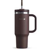 Aesco Stevig 2 Moods Tuck-In Tumbler Sızdırmaz Çelik Termos 900 Mililitre Chocolate Plum ST-238 - 00-Siyah - Beyaz