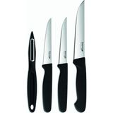 Aesco Stevig Cut 4 Fresh Sebze Soyacak ve Bıçak Seti 4 Parça Siyah ST-401