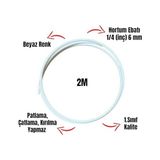 Aesco Su Arıtma Cihazı Hortumu 6 mm (1/4" Inç) 2 Metre (Tüm Markalara Uyumludur)