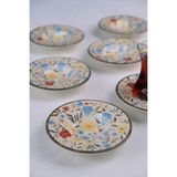 Aesco Tabakevi Tabak Evi Porselen Fiori Çay Tabağı Seti 12CM 6 Parça BNS6CTPRS1217 - 0002 - Beyaz