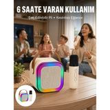 Aesco Taşınabilir Karaoke Mikrofon Seti Bluetooth Hoparlörlü Yeni Nesil