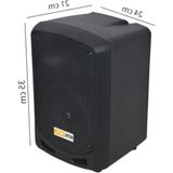 Aesco Taşınabilir Şarjlı Ses Sistemi Çift Mikrofon Bluetooth USB 6.5 Inç 300W