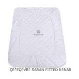 Aesco Teksnil HOME%100 Mikrofiber Kapitone Yatak Koruyucu Alez Full Kenar Çarşaf Fitted Tek Çift Battal Bebek 60 x 120