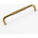 Aesco Tırtıklı Altın Gold Metal Kulp 128 mm 12.8 cm Mobilya Çekmece Dolap Dolabı Modern Kapak Kulpları