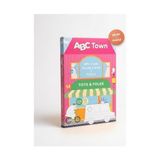 Aesco Tots & Folks Abc Town Yaz Sil Eğitici Kitap ve Alfabe Puzzle Yapboz Seti, 24 Büyük Parça, Okul Öncesi Aktivite, 3+ Yaş, Ingilizce Içerik