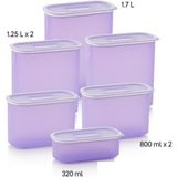 Aesco Tupperware Lila Oval Saklama Kabı Set 6li Esc - Abanoz