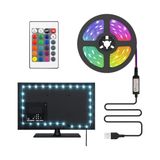 Aesco Tv ve Pc Arkası Rgb Şerit LED Işık Seti - 3 Metre, USB Girişli, Kumandalı, 352 Renk Seçeneği, IP20 Iç Mekan, 4W Düşük Enerji Tüketimi CT4566
