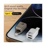 Aesco Type C To Type C ve Lightning 45W Hızlı Şarj Kulaklık Dönüştürücü Otgcl