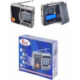 Aesco Ultratekno Deprem Çantasına Uygun Taşınabilir El Fenerli 8 Bandlı Radyo Bluetooth USB Tf Kart Destekli Fm Radyo - Ahşap - Bej