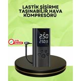 Aesco USB Şarjlı Taşınabilir Hava Kompresörü Dijital Ekranlı