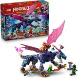 Aesco Usta Ejderha Rontu 71842-7 Yaş ve Üzeri Kız ve Erkek Çocuklar Için Mermi Atıcısı Olan Oyuncak Ejderha ve 4 Minifigür Içeren Yaratıcı Oyuncak Yapım Seti, Doğum Günü Hediyesi (381 Parça)