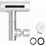 Aesco Vıvaluxe 360° Dönebilen Çift Taraflı Lavabo Musluğu, Krom Kaplama, Başlık Batarya Su Tasarruflu, Pirinç Gövdeli, Banyo ve Mutfak Için Dayanıklı ve Şık Musluk