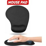Aesco Wonkey - Bilek Destekli Mouse Pad, Memory Foam Hafızalı Süngerli Ergonomik Fare Altlığı, Kaymaz Tabanlı Mousepad, Ofis, Bilgisayar ve Laptop Kullanımına Uygun Masa Pedi - Yenilenen Tasarım