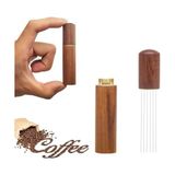 Aesco Xspring Espresso Kahve Karıştırıcı, Espresso Dağıtımı Için Profesyonel Kahve Karıştırma Wdt Aracı, El Tampers Karıştırma Aracı Doğal Ahşap Saplı Iğne Tipi Dağıtıcı