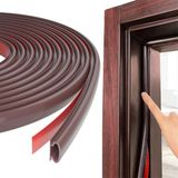 Aesco Xspring Kapı Contası, 6 Metre Kendinden Yapışkanlı Kapı Conta Şeridi, Pencere ve Kapıs Çerçevesi Arası Boşluklar Için Kauçuk Yalıtım Şeridi, Ses ve Hava Geçirmez Conta (Kahverengi) - 0-Koyu Mavi - 1 Adet