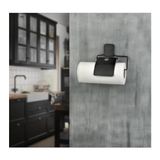 Aesco Yapışkanlı Kağıt Havluluk - Mat Siyah Banyo ve Mutfak Düzenleyici