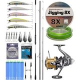 Aesco Yekoutdoor Surf Seti Shimano Kamış Beastmaster K Surf Hybrid 4,50M 225G 3pc K-Type Dps&shimano Makina Aerlex Xsc 14000 - 0,10 mm - 300 m