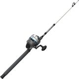 Aesco Zebco 808 Tuzlu Su Spincast Makarası ve Olta Combo, 7'0 "dayanıklı Z-Cam Çubuk, Genişletilmiş Eva Kolu, Abs Eklemeli Paslanmaz Çelik Makara Kapağı, 20 Lbs. Cajun Line, Siyah - 0,10 mm - 300 m