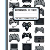 Aesthetic Cute Gamer Composition Notebook: 7.5" x 9.25", 120 Wide Ruled Pages, Paperback, Matte Finish – Decorative Writing ... Teachers, Writers, and Everyday Note-Taking