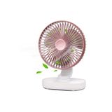 AET Mini Masaüstü Fan Usb Şarjlı 4 Kademeli Kişisel Otomatik Salınımlı Taşınabilir Soğutucu Vantilatör D