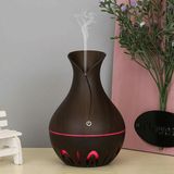 Aet Ultrasonik Hava Nemlendirici 200ML Buhar Makinesi 7 Renk LED Işıklı Vazo Model Aroma Difüzörü - Kahverengi