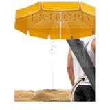 Aethra Premium 220cm 10 Telli Plaj ve Bahçe Güneş Şemsiyesi Oxford Su geçirmez Kumaş + 20 Litre Şemsiye Bidonu - Teras, Balkon ve Kamp Deniz Seyahat Gölgeleme (BEYAZ)