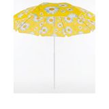 Aethra Premium Sarı 220cm Dev Plaj ve Güneş Şemsiyesi Taşıma Kılıflı Cırt Cırt Hediyeli Oxford Kalın Kumaş- Sarı Desen, Fiberglass İskelet- Teras, Balkon ve Kamp Deniz Seyahat Butik Otel Gölgeleme