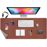 AexZzen Deri Mouse Pad, Kaymaz Masa Pedi, Pürüzsüz Yüzeyli, Yumuşak, Büyük Fare Altlığı Koruyucu, Dizüstü Bilgisayar Masası, Ofis ve Ev Organizasyon Aksesuarları için Su Geçirmez (Kahverengi 80 cm x