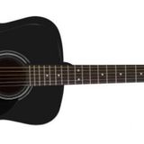 AF510-BKS Akustik Gitar Siyah, Folk, Kasa, Ladin Kapak