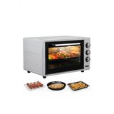 AF950L 50 lt Gri Midi Fırın, İç aydınlatmalı, Zaman Ayarlı, Izgara ve Fırın, 2 Tepsi 1 Tel Izgara