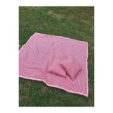 AFA TASARIM Kırmızı Pötikareli Piknik Örtüsü 160 * 160 Ve 2 Adet Piknik Minderi 40 * 40cm Piknik Seti