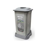 Afacan Plastik Aform Orj. Metal Atık 70 Lt Gri Atık Kovası