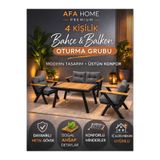 AFAHOME 4 kişilik bahçe mobilyası