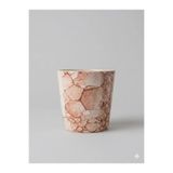 AFAM HEDİYELİK Kırmızı Mermer Desenli Dekoratif Seramik Orkide Saksısı 12x13 cm Dekoratif Vazo Masaüstü Dekor
