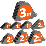 AFANSO Mega Saç Kesme Koruyucuları, Ekstra Uzun 7,62 cm Saç Kesme Makinesi Kılavuz Taraklar Büyük Kılavuz Tarak Seti 7,62 cm, 7,02 cm, 6,35 cm, 5,08 cm, 4,4 cm, 3,81 cm, 3,2 cm Çoğu Wahl Tam Boy Saç Kesme Makinesine Uyar (3 inç 8 adet Gri)