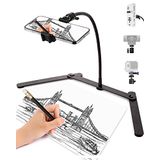 AFAXINRIE Ayarlanabilir Telefon Tripodu, Kayıt için Telefon Standı, Tepe Telefon Montajı, Kurabiye Dekorasyon ve Öğretim için Masaüstü Tripod Canlı Akış ve Çizim Gösterme Eskiz Pişirme Kaydı