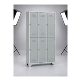 AFE DEKOR 6 Kapaklı Çelik Soyunma Dolabı 33x97x195 cm – Metal Personel Dolabı Çok Bölmeli Çelik Dolap