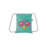 Affenzahn Kız ve Erkek Çocuk 1-5 Yaş için Spor Çantası Spor Çantası, Baykuş - Turkuaz, One Size